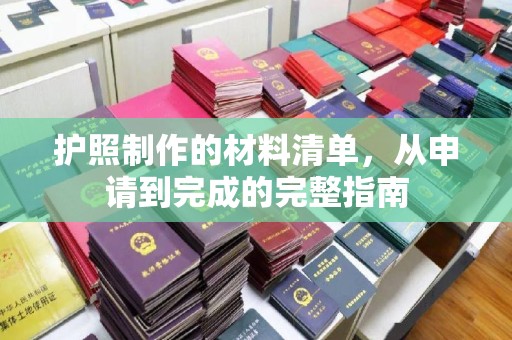 驻马店护照制作的材料清单，从申请到完成的完整指南