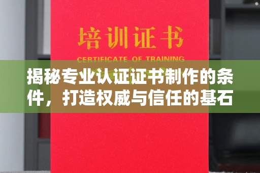 驻马店揭秘专业认证证书制作的条件，打造权威与信任的基石