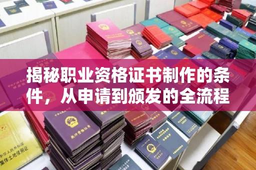 驻马店揭秘职业资格证书制作的条件，从申请到颁发的全流程解析