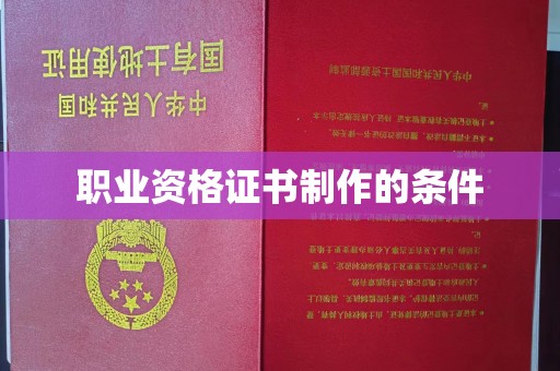 驻马店职业资格证书制作的条件